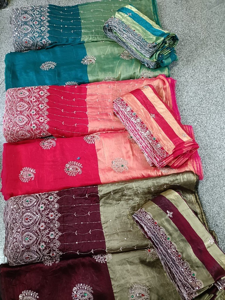 Embroidered saree